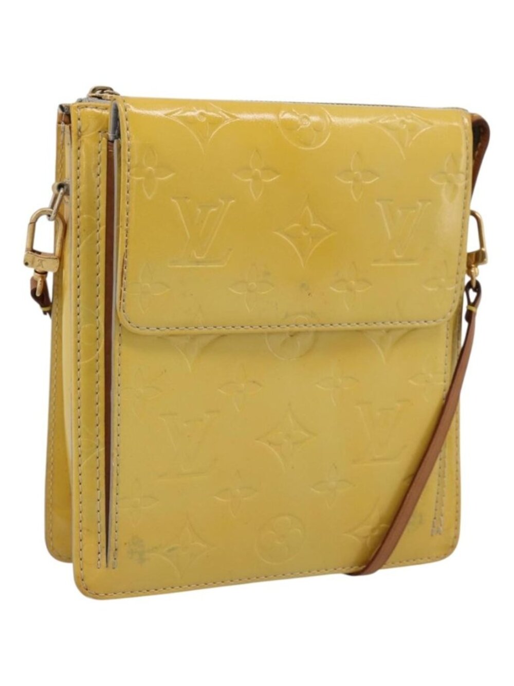 LOUIS VUITTON Monogram Vernis Motto Accessory Pouch Gris M91030